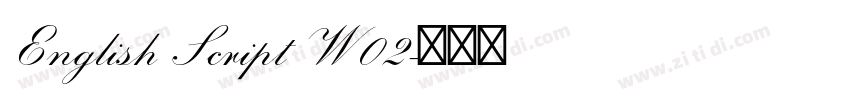 English Script W02字体转换